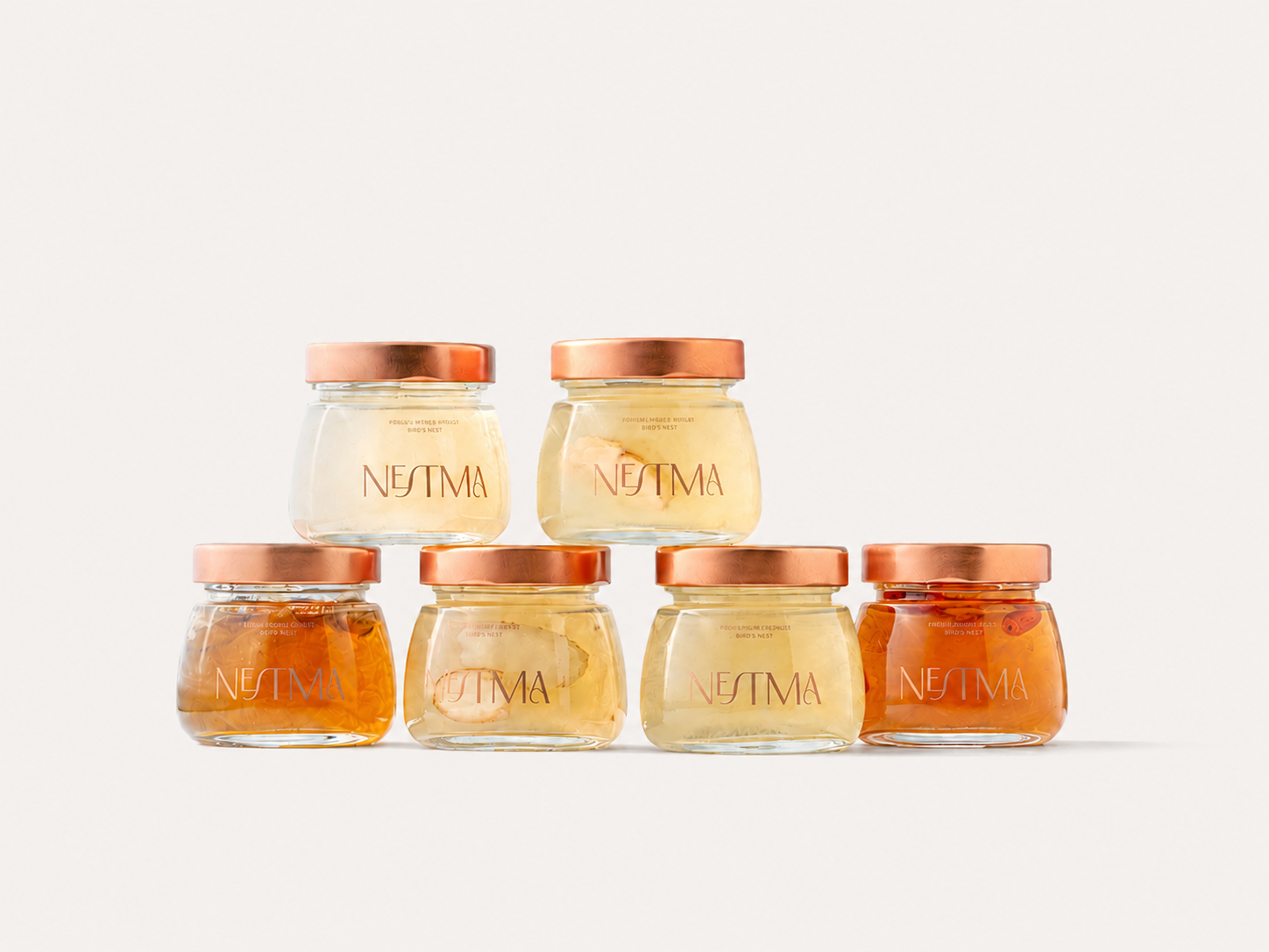 Nestma bird's nest gift set with multiple flavour jars, no preservatives
