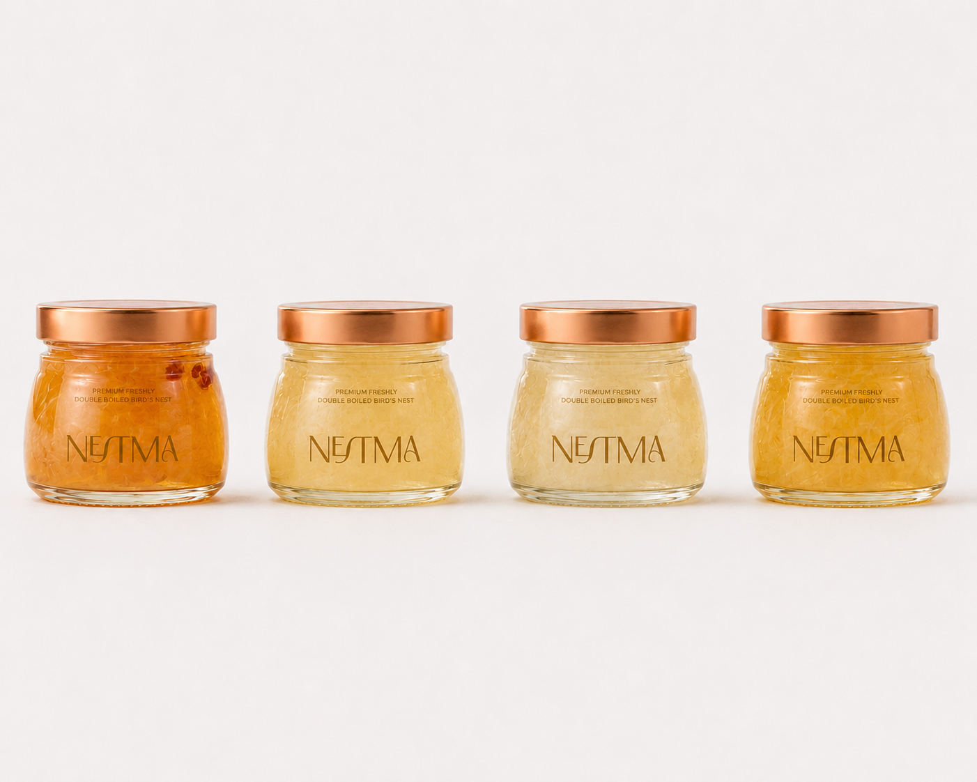 Nestma Tasting Set with 4 premium bird's nest flavours in yellow gift box, Singapore